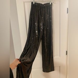 Black Sequin Pants